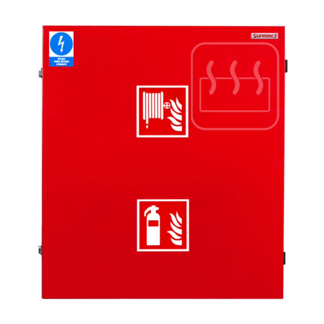 INTERNAL HYDRANT DN25 WITH PLACE FOR FIRE EXTINGUISHER UNDER THE HOSE REEL WITH THERMAL INSULATION
