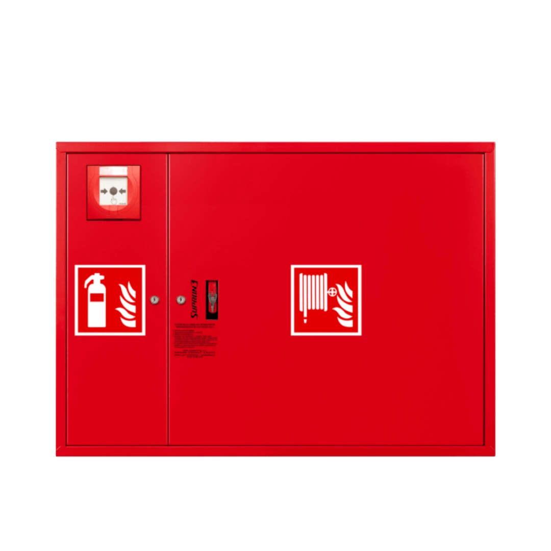 Internal hydrant DN25 with place for fire extinguisher next to hose reel – MCP