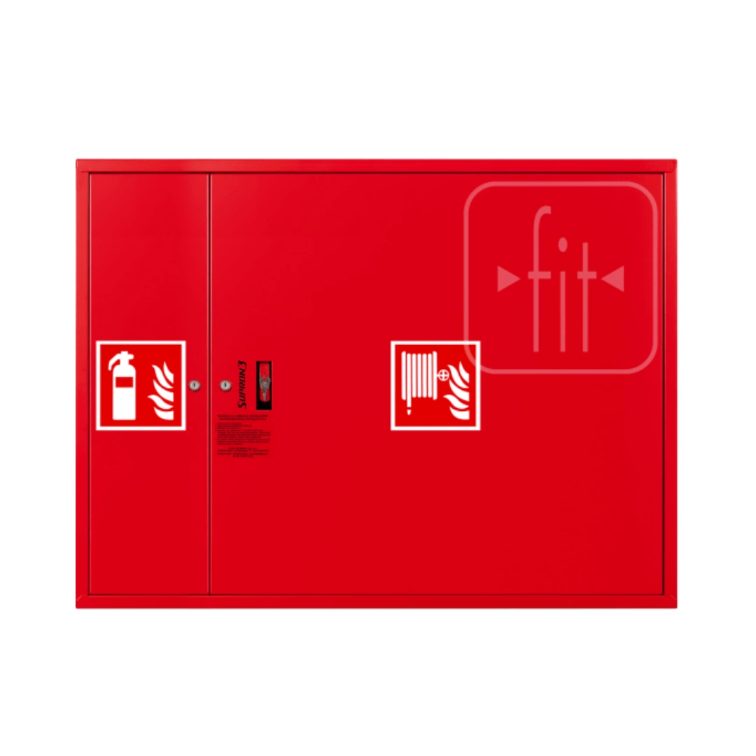 Internal hydrant DN25 with place for fire extinguisher next to hose reel – universal FIT