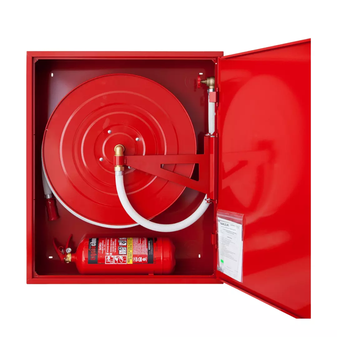 Internal hydrant DN25 with place for fire extinguisher under the hose reel – universal FIT_Β