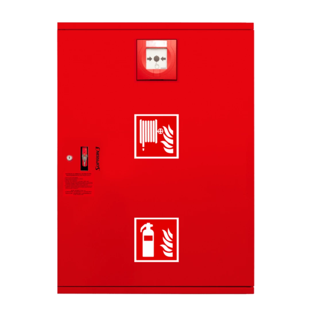 Internal hydrant DN33 with place for fire extinguisher under the hose reel – MCP